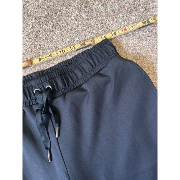 DKNY Y2LK Trrack Pants Womens Medium Black Logo Flare Hem City Athleisure - Picture 7 of 11